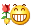 小圆脸呲牙送花