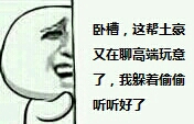 这土豪又在聊高端玩意了我躲着偷偷听听好了