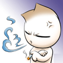 抽烟的表情