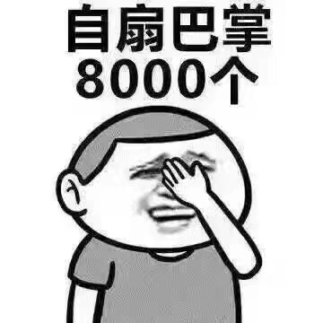 对自己无语自扇巴掌8000个